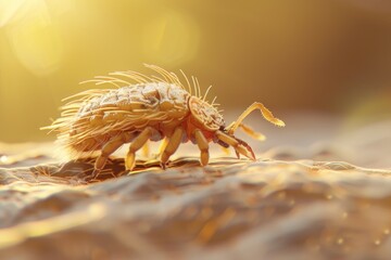 Aufkleber - Detailed view of a bug on a rock, perfect for nature projects