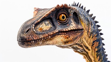 Poster - Detailed image of a dinosaur head on a white background. Perfect for educational materials