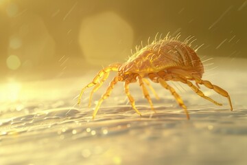 Poster - Close up of a small insect on a surface, suitable for educational materials