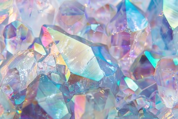 Poster - Detailed view of a cluster of crystals, ideal for science or geology projects