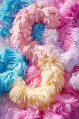 Aufkleber - A close up of a bunch of colored yarn. Can be used for crafts or knitting projects