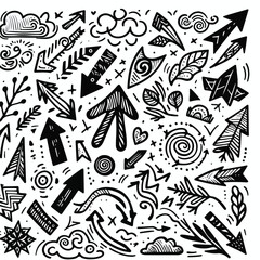 Canvas Print - Set of Hand drawn vector Design 