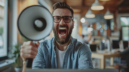 Excited Employee Receiving Positive News at Work   Visual Representation of Career Success, Motivation, and a Productive Day Filled with Positive Developments   Photo Realistic Sto