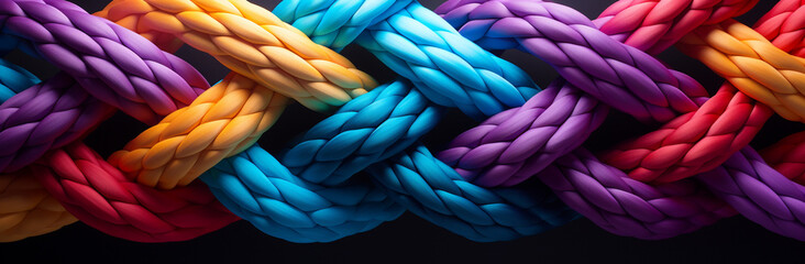 colorful rope on a white background