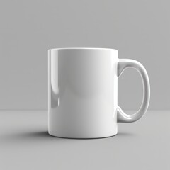 coffee mug mock in blank white over a table