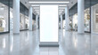 © Prasanth - Department store with blank space board for service and product advertisement. AI