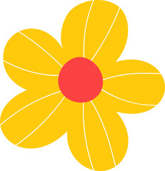 Yellow flower clipart vector