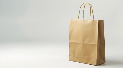 Aufkleber - Brown paper bag isolated on white background with clipping path : Generative AI