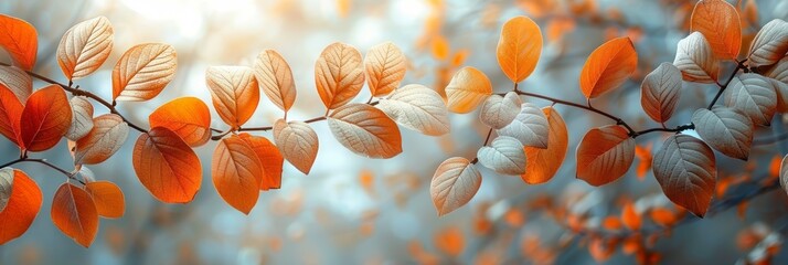 Painting of green leaves hanging from a tree branch