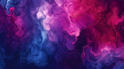 Wall Mural - A painting of a colorful galaxy with purple and orange swirls