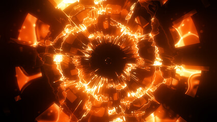 Wall Mural - abstract background simulating a tunnel in space