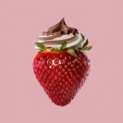 strawberry with chocolate and cream