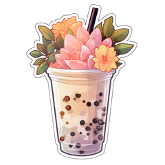 Poster - a sticker of a smoothie beverage