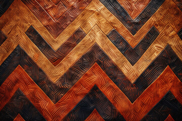 Wall Mural - Tribal chevrons rise and fall like waves of tradition, etching their mark on the canvas of time.