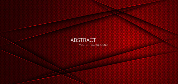 Abstract red steel mesh background with red glowing lines with free space for design. Modern technology innovation concept background. Perforated dark red metal sheet for background image.	