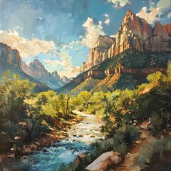 Wall Mural - Zion National Park in Utah, USA