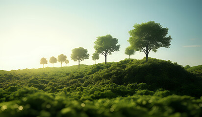 Poster - tree in the field