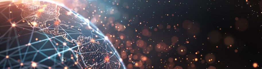 Poster - The utilization of advanced technology plays a vital role in establishing a connected global network, enhancing global communication, and promoting globalization through digital advancements