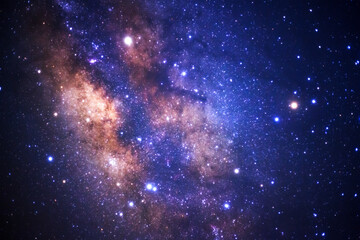 Wall Mural - the center of milky way galaxy with stars and space dust in the universe