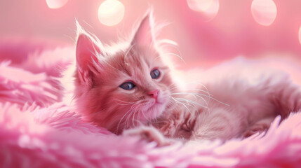 cute pink kitten