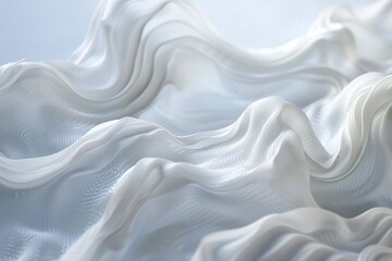 Wall Mural - Abstract white wave