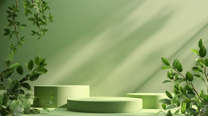 concrete podium tabletop floor in outdoor tropical garden forest blurred green leaf plant nature bac