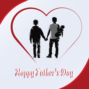 World Happy Father's Day Event Celebration social media greeting post card banner vector art illustration template background