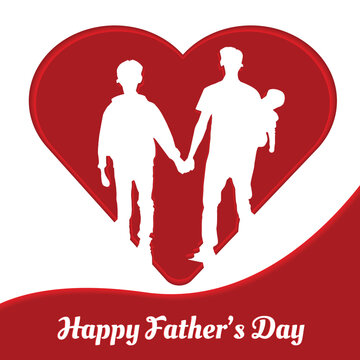 World Happy Father's Day Event Celebration social media greeting post card banner vector art illustration template background