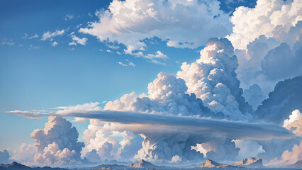 Wall Mural - Magnificent cloud anime wallpaper 