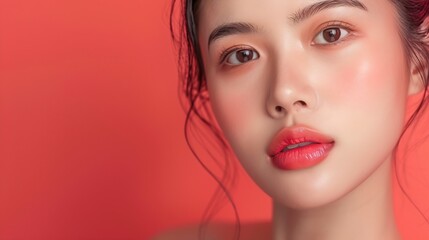 Beauty concept of an asian woman : Generative AI