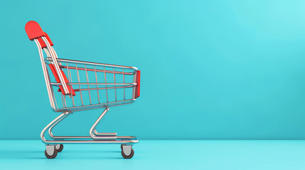Shopping trolley icon flat design front view mobile theme animation Triadic Color Scheme