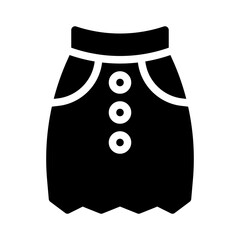 Wall Mural - skirt glyph icon