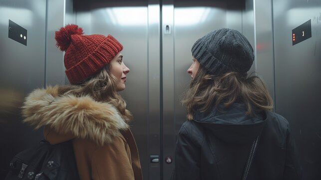 Stuck in an elevator, two friends confess their love, transforming their friendship into romance.