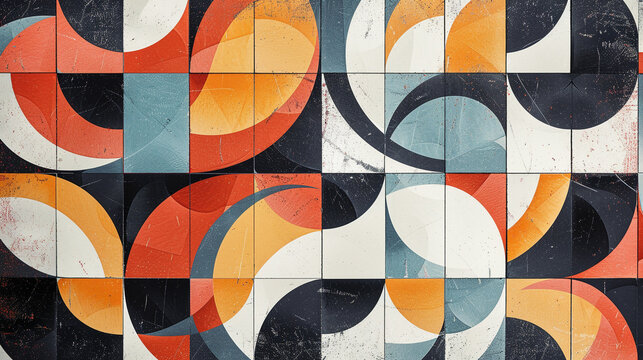 Abstract geometric retro background