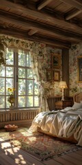 Wall Mural - Elegant Bedroom with Luxurious Furnishings