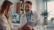 © YURIMA - In a modern medical office, a doctor provides professional healthcare services with a friendly and positive approach towards treatment and support, consulting a patient with care and expertise