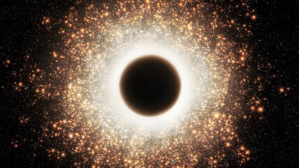 Wall Mural - black hole in the milky way. singularity absorbs light. supermassive black hole isolated.