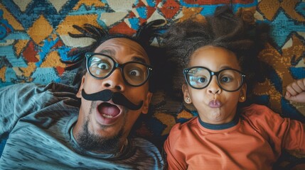 Canvas Print - A Playful Father-Daughter Moment