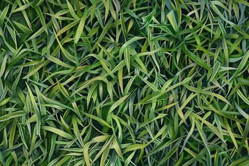 green grass of the land environment in farm and garden field, oilpaint style with textured for background wallpaper