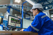 © reewungjunerr - Engineer working at control room,Manager control system,Technician man monitoring program from a lot of monitor