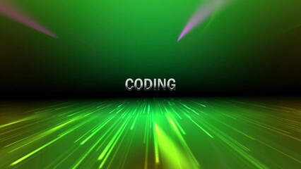 CODING DIGITAL HI TECH TEXT ANIMATION WITH BACKGROUND