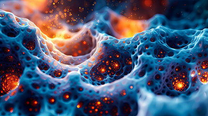 Poster - 3D illustration of abstract fractal for creative design, art and entertainment