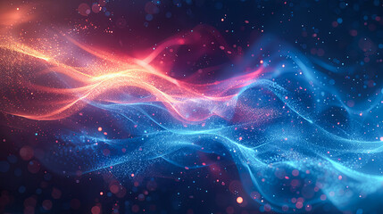 Wall Mural - 3d rendering of abstract particles background. network connection structure. futuristic technology s
