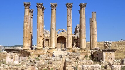 Wall Mural - Jerash, Jordan, Roman ruins, amphitheater