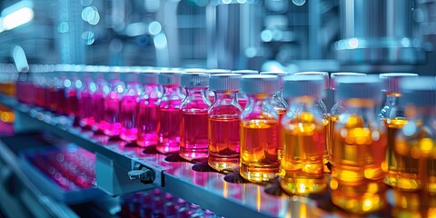Poster - Pharmaceutical pharmacology experiment with liquid reagents