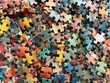 © Stock Spectrum - Plain Jigsaw Puzzle with Unfinished Pieces Background