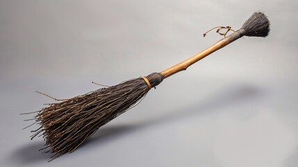Wall Mural - illustration of flying broom commonly associated with witches and wizards