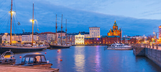 Wall Mural - Helsinki city skyline, cityscape of Finland