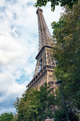 Wall Mural - the eiffel tower in paris city