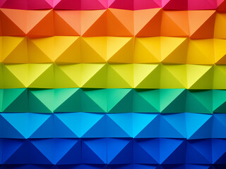 Wall Mural - Geometric shapes mimic the LGBTQ pride flag, promoting equality